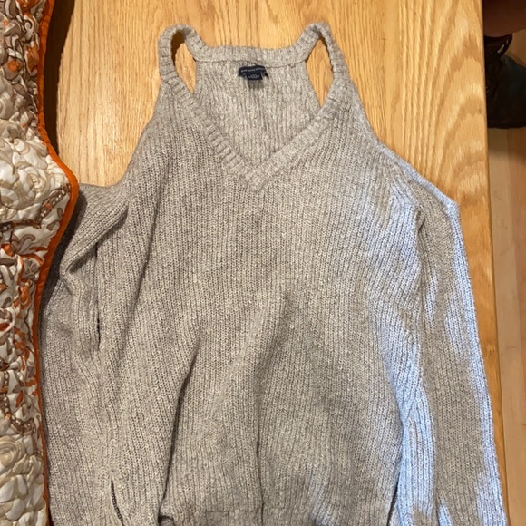 Grey women’s women’s off the shoulder sweater